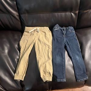 2 pairs 4T pants boys